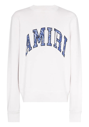 AMIRI bandana logo-appliqué sweatshirt - White