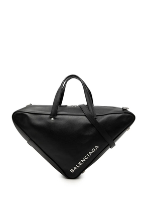 Balenciaga Pre-Owned 2017-2018 Medium Leather Triangle Duffle Bag satchel - Black