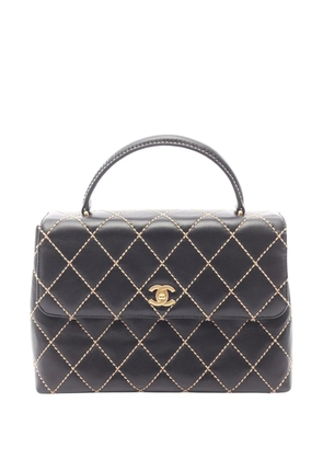 CHANEL Pre-Owned 2004-2005 CC Calfskin Wild Stitch handbag - Black