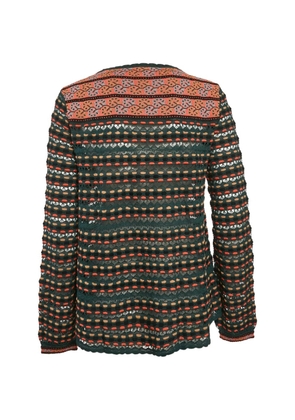 M Missoni Vintage pointelle-knit floral-pattern sweater - Green