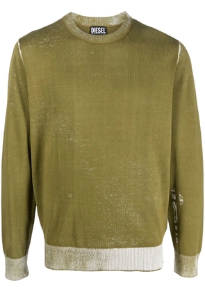 Diesel K-Larence faded-effect jumper - Green