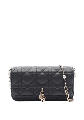 Christian Dior Pre-Owned 2010-2026 Lambskin Cannage My Dior Talk Phone Pouch crossbody bag - Black
