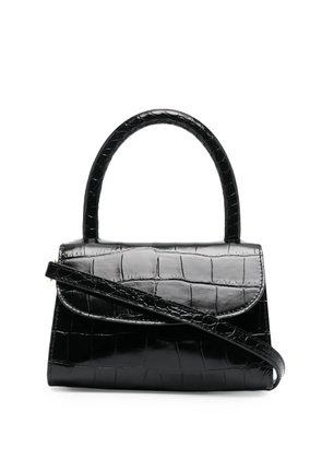 BY FAR Mini embossed tote - Black