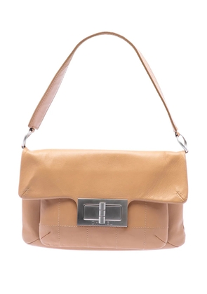 CHANEL Pre-Owned 2003-2004 Calfskin Square Stitched Mademoiselle shoulder bag - Brown