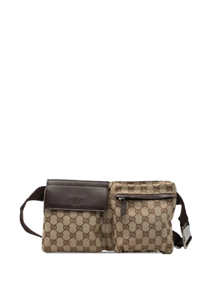 Gucci Pre-Owned 2000-2015 GG Canvas Double Pocket belt bag - Neutrals