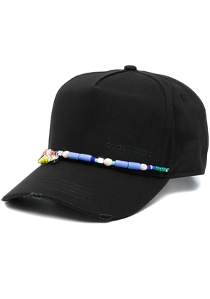 DSQUARED2 embroidered-logo cotton cap - Black
