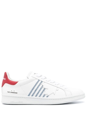 DSQUARED2 Boxer contrast-stitch leather sneakers - White