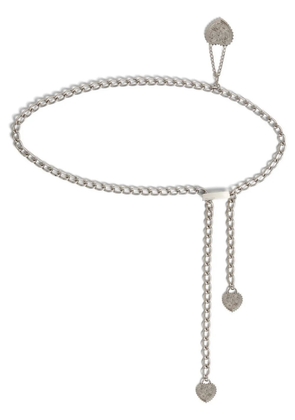 DSQUARED2 heart-pendant chain-link belt - Silver