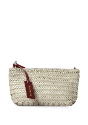 VIPERA Goya woven leather shoulder bag - Neutrals