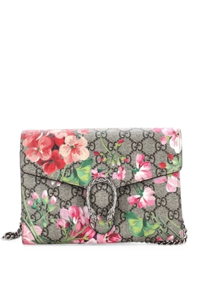 Gucci Pre-Owned Dionysus Chain Wallet Blooms Print GG Coated Canvas Small crossbody bag - Brown