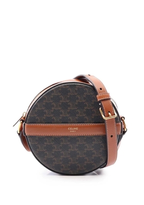Celine Pre-Owned 2010-2026 Triomphe Coated Canvas Round Purse on Strap crossbody bag - Brown