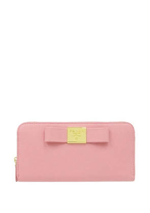 Prada Pre-Owned 2013-2026 Saffiano Fiocco Bow Wallet long wallets - Pink