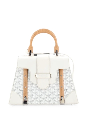 Goyard Pre-Owned Saigon Top Handle Bag Coated Canvas with Leather PM satchel - White