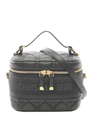 Christian Dior Pre-Owned 2010-2026 Small Lambskin Cannage DiorTravel Vanity Case satchel - Black