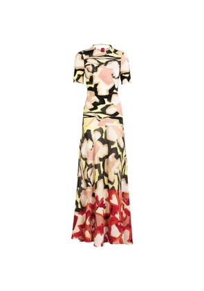 Silvia Tcherassi Beca floral-print maxi dress - Neutrals