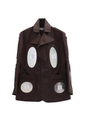 Walter Van Beirendonck mirror-detail notch-lapel jacket - Brown
