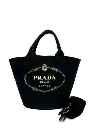 Prada Pre-Owned 2013-2026 Canapa Convertible Shopping satchel - Black
