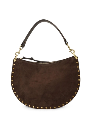ISABEL MARANT Oskan stud-embellished suede shoulder bag - Brown