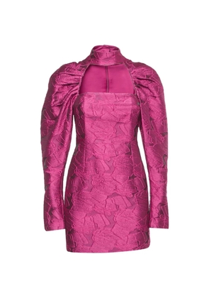 ROTATE BIRGER CHRISTENSEN Kaya jacquard mini dress - Pink