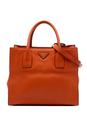 Prada Pre-Owned 2010-2025 Vitello Daino Open Convertible Tote satchel - Orange