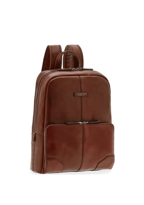 The Bridge Vespucci leather laptop backpack - Brown