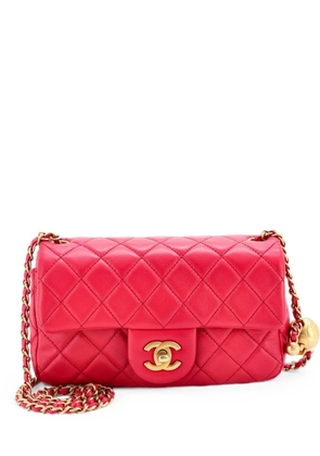 CHANEL Pre-Owned Pearl Crush Flap Bag Quilted Lambskin Mini crossbody bag - Pink