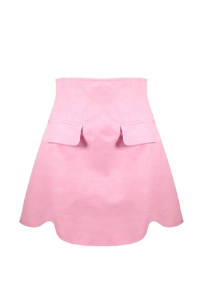 Ellery scalloped-hem pocket-detail mini skirt - Pink