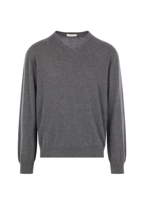 The Row Mapple V-neck cashmere sweater - Grey