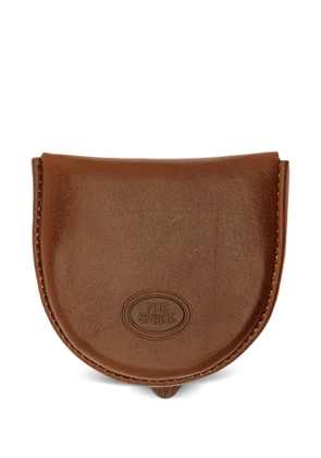 The Bridge logo-debossed leather coin purse - Brown