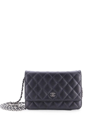 CHANEL Pre-Owned Wallet on Chain Quilted Caviar crossbody bag - Black