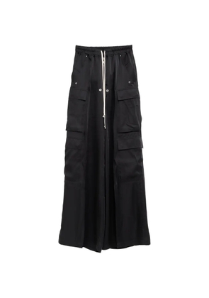 Rick Owens drawstring-waist wide-leg cargo pants - Black