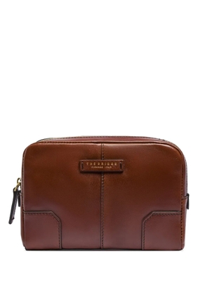 The Bridge Vespucci leather zip-around clutch bag - Brown