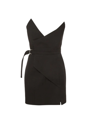 Saint Laurent Pre-Owned strapless belted mini dress - Black