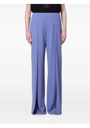 Emporio Armani crêpe-texture palazzo pants - Blue