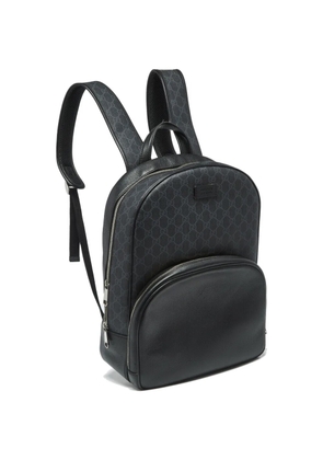 Gucci Pre-Owned medium GG Supreme and leather backpack - Black