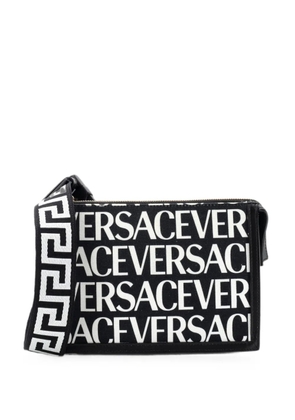 Versace Pre-Owned All Over Logo Canvas Compact belt bag - Black