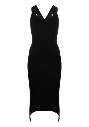 Patou sweetheart-neck midi dress - Black