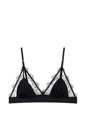 Love Stories lace-trim triangle bralette - Black