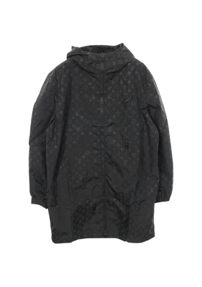 Louis Vuitton Pre-Owned 2010s Monogram hooded windbreaker coat - Black