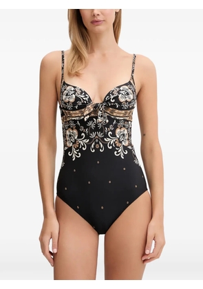 TWINSET floral-print swimsuit - Black