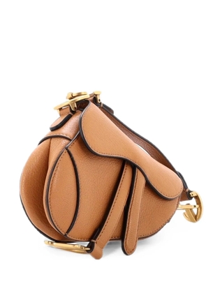 Christian Dior Pre-Owned Saddle Handbag Leather Micro satchel - Brown