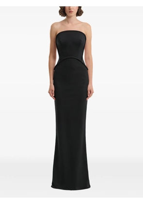 Gemy Maalouf strapless sheer-corset dress - Black