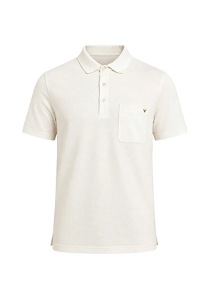Valentino Garavani VLogo-detail chest-pocket polo shirt - Neutrals
