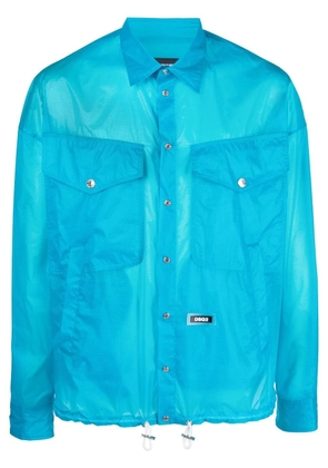DSQUARED2 logo-patch shirt jacket - Blue