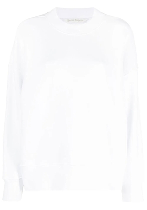 Palm Angels logo-print crew neck sweatshirt - White