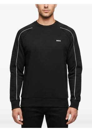 BOSS GREEN HUGO BOSS piped-trim crew-neck sweatshirt - Black