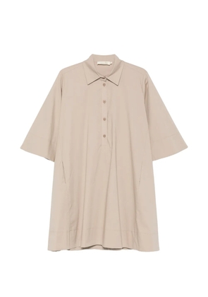 MOUTAKI button-placket mini shirt dress - Neutrals