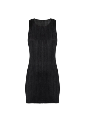 Pleats Please Issey Miyake plissé-effect sleeveless mini dress - Black
