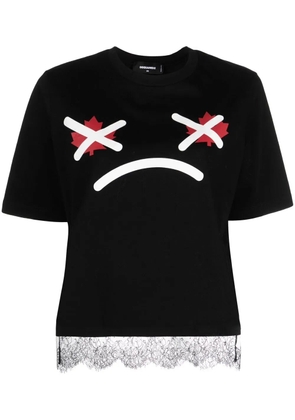 DSQUARED2 graphic-print cotton T-shirt - Black