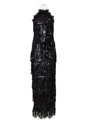 Carolina Herrera sequin-embellished halterneck dress - Black